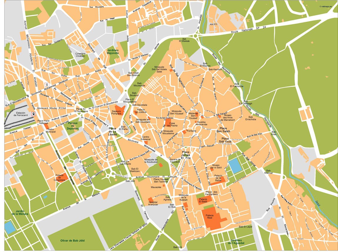 Marrakech Vector Map