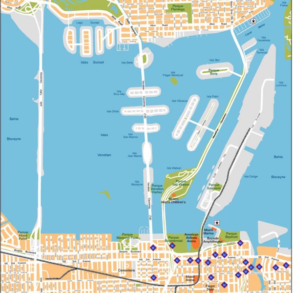 Miami Vector Map