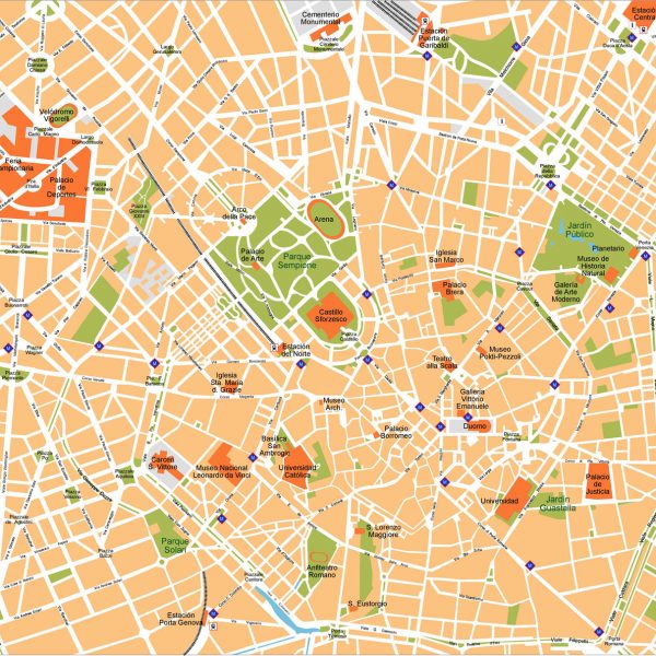 Milano Vector Map