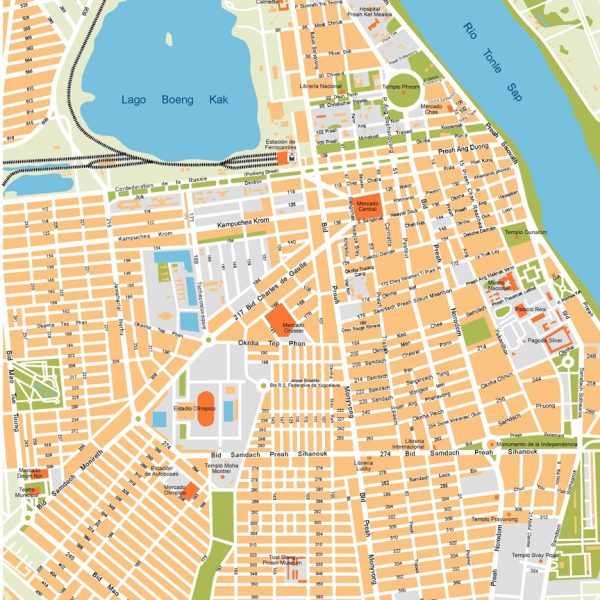 Phnom Penh Vector Map
