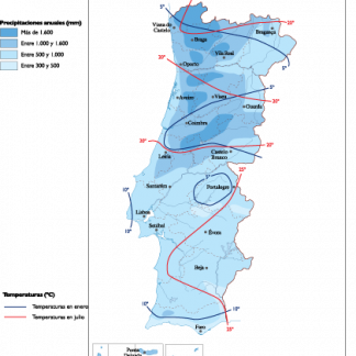 Portugal Climate map