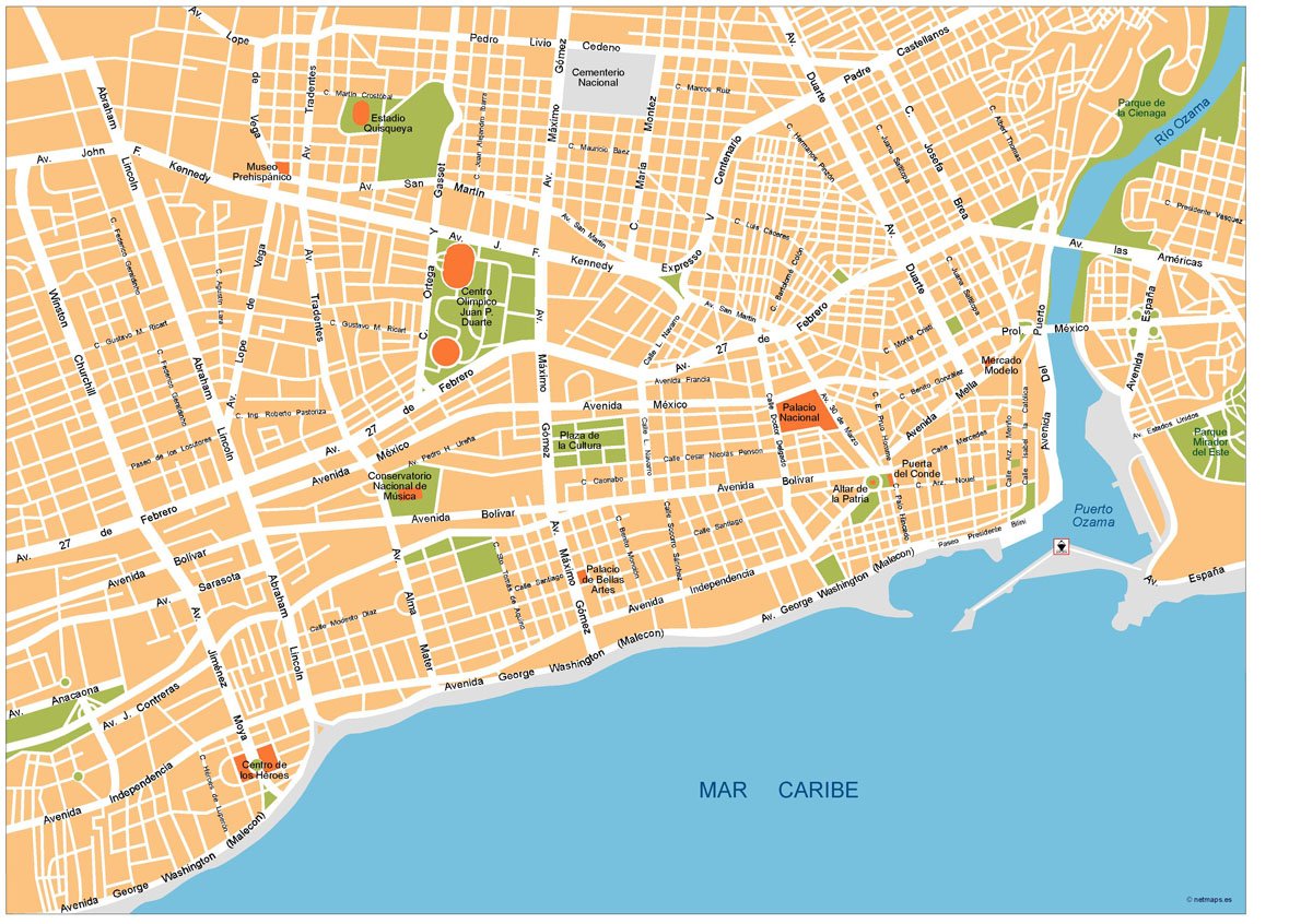 Santo Domingo Vector Map