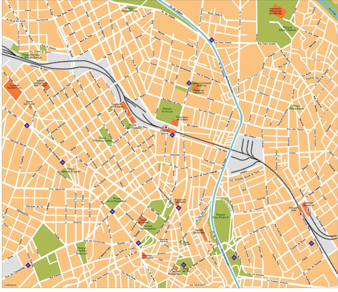 Sao Paulo Vector Map