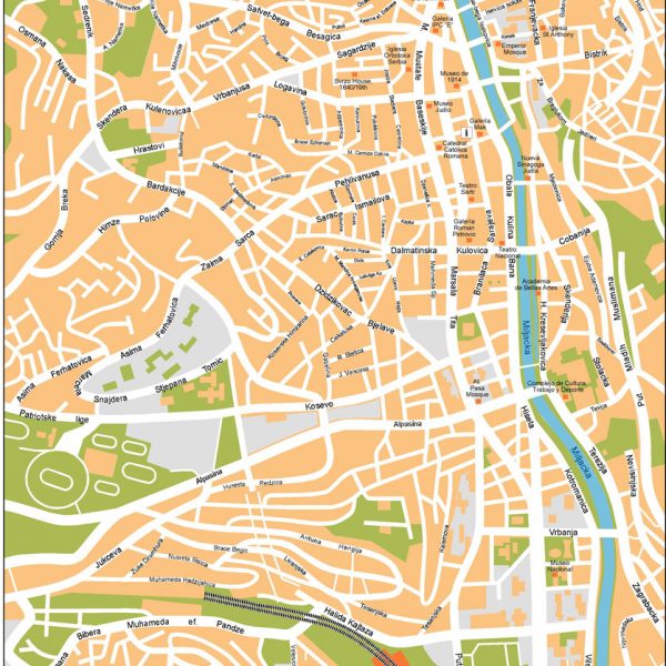 Sarajevo Vector Map