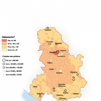 Serbia Population map