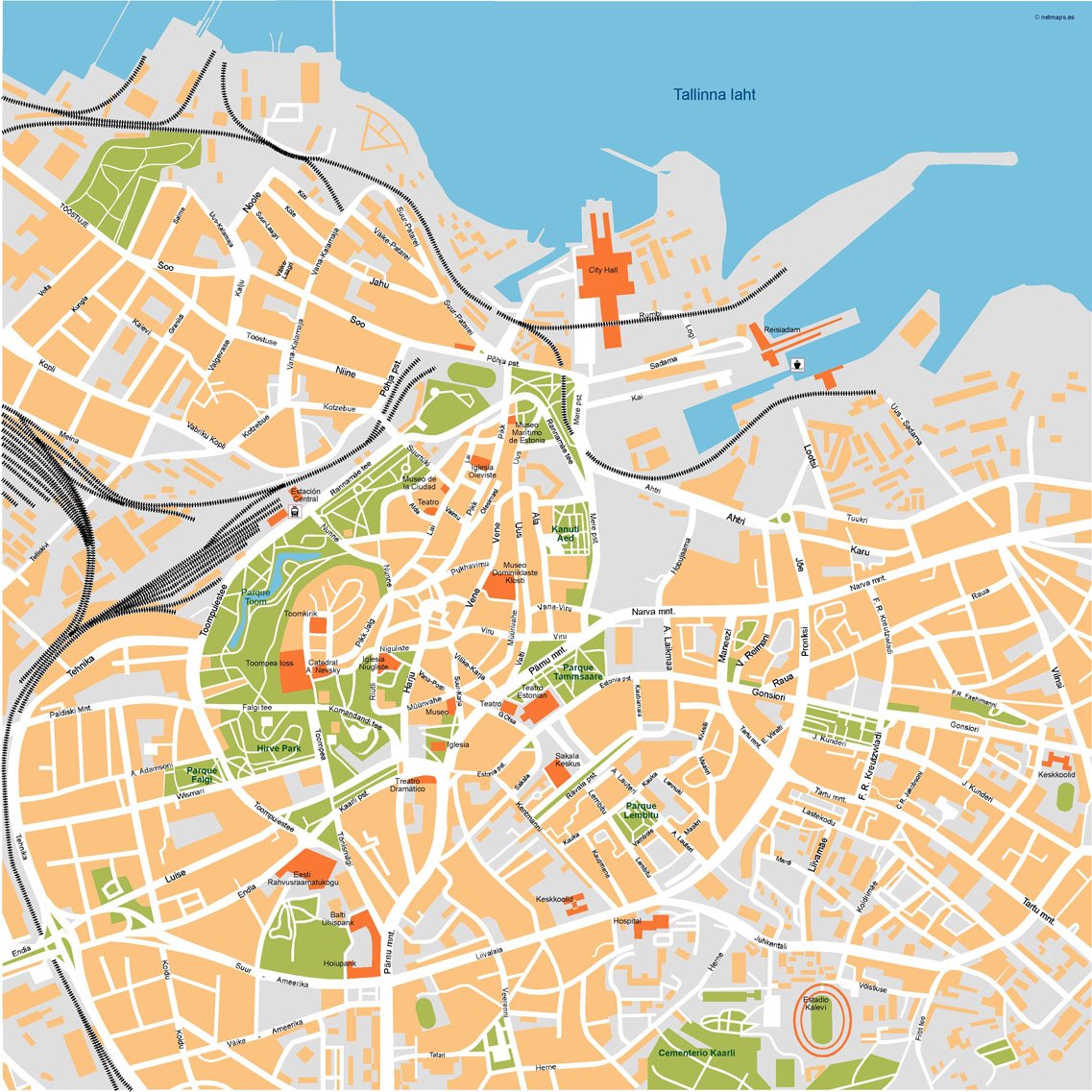 Tallin Vector Map