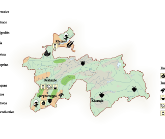 Tayikistan Economic map