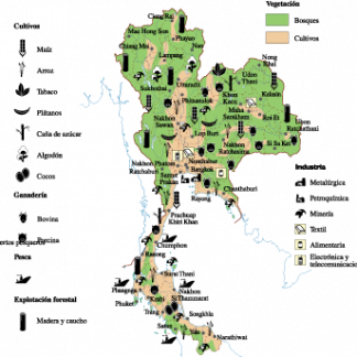 Thailand Economic map