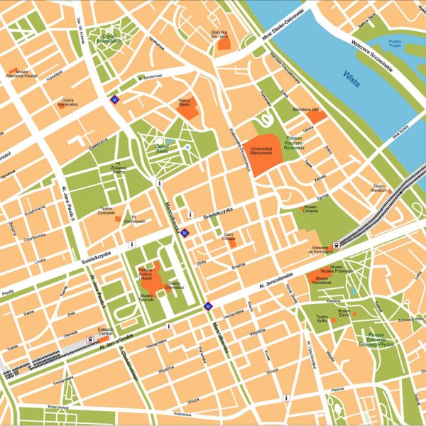 Warsaw Vector Map