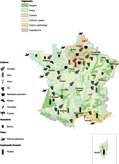 France Land Use map