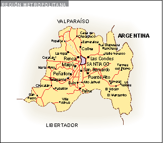 Mapa Region Metropolitana