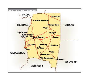 Mapa Santiago del Estero