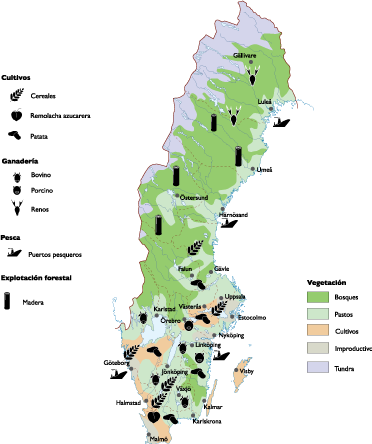 Sweden Land Use map