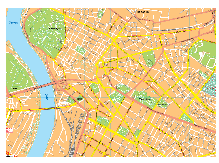 Beograd Vector EPS Map