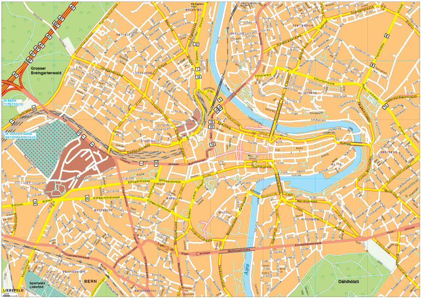 Bern Vector EPS Map