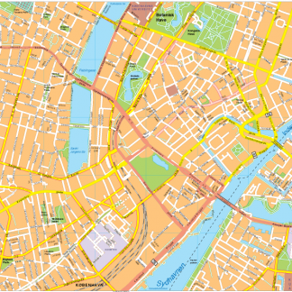 Copenhagen Vector EPS Map