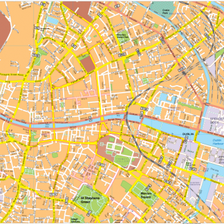 Dublin Vector EPS Map