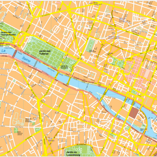 Paris Vector EPS Map